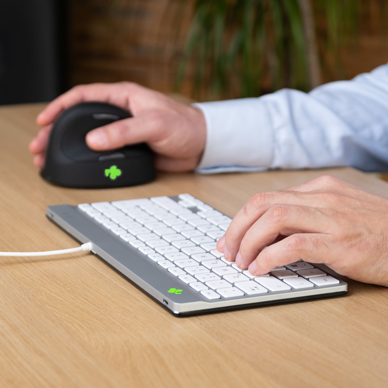 White keyboard green light UK