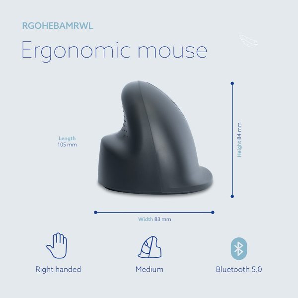 R-Go HE Mouse Souris ergonomique, Grand (au-dessus 185mm