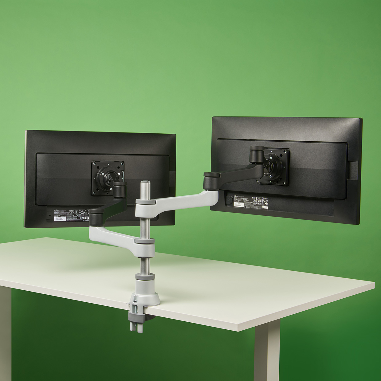 R-Go Monitorhalterung Zepher 4 C2 Dual Monitor Arm, für 2 Displays, VESA  TFT, Tisch-Befestigung – Böttcher AG